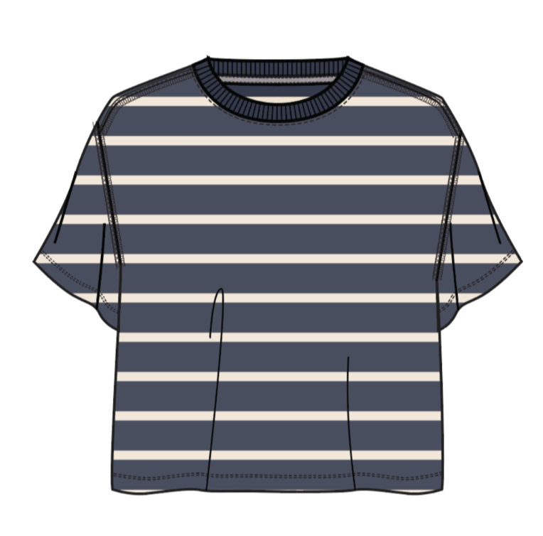 Marine Layer Vintage Slub Crop Tee
