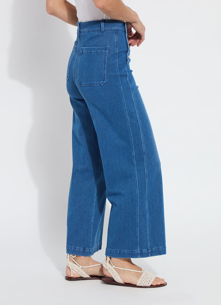 Lysse Mallory Sailor High Waist Wide Leg Denim Jean