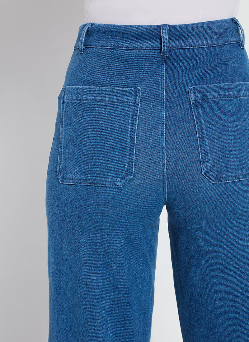 Lysse Mallory Sailor High Waist Wide Leg Denim Jean