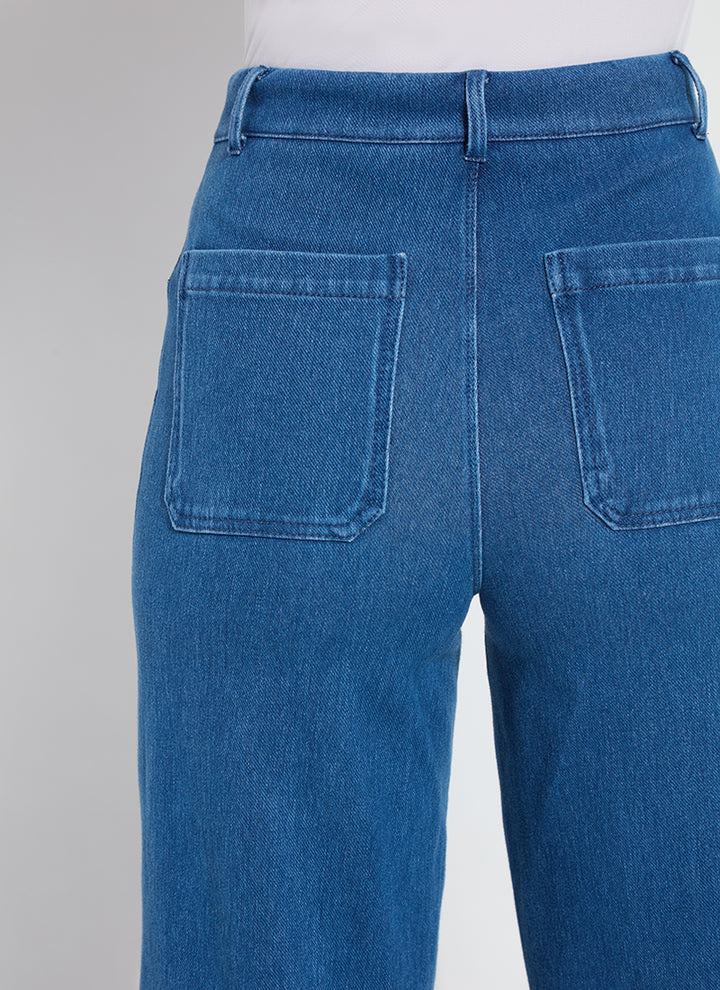 Lysse Mallory Sailor High Waist Wide Leg Denim Jean