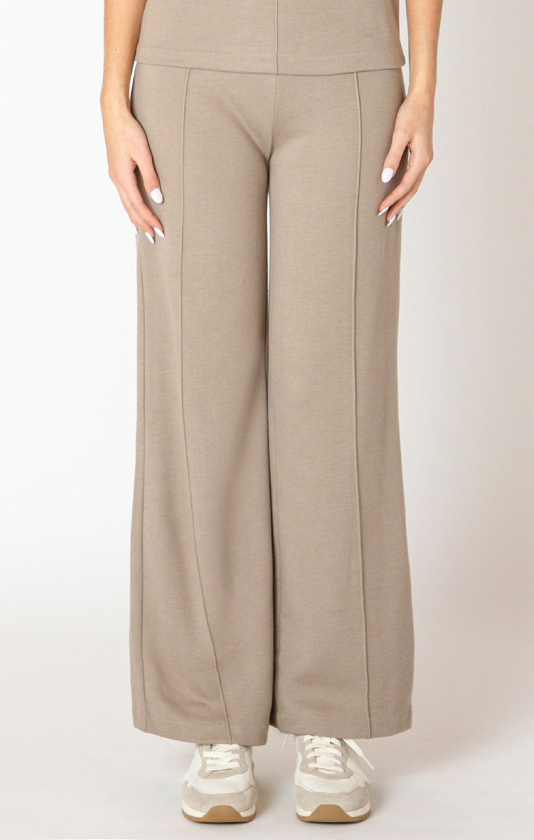 Black Tape Wide Leg Seam Detail Pant