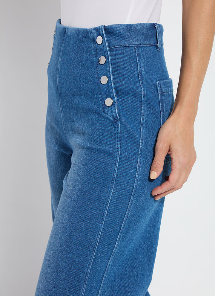 Lysse Mallory Sailor High Waist Wide Leg Denim Jean
