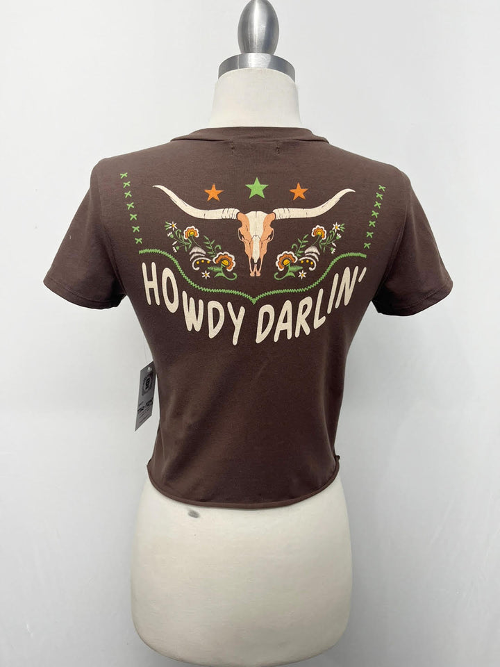 G Mini Howdy Darling Print Cotton Tee