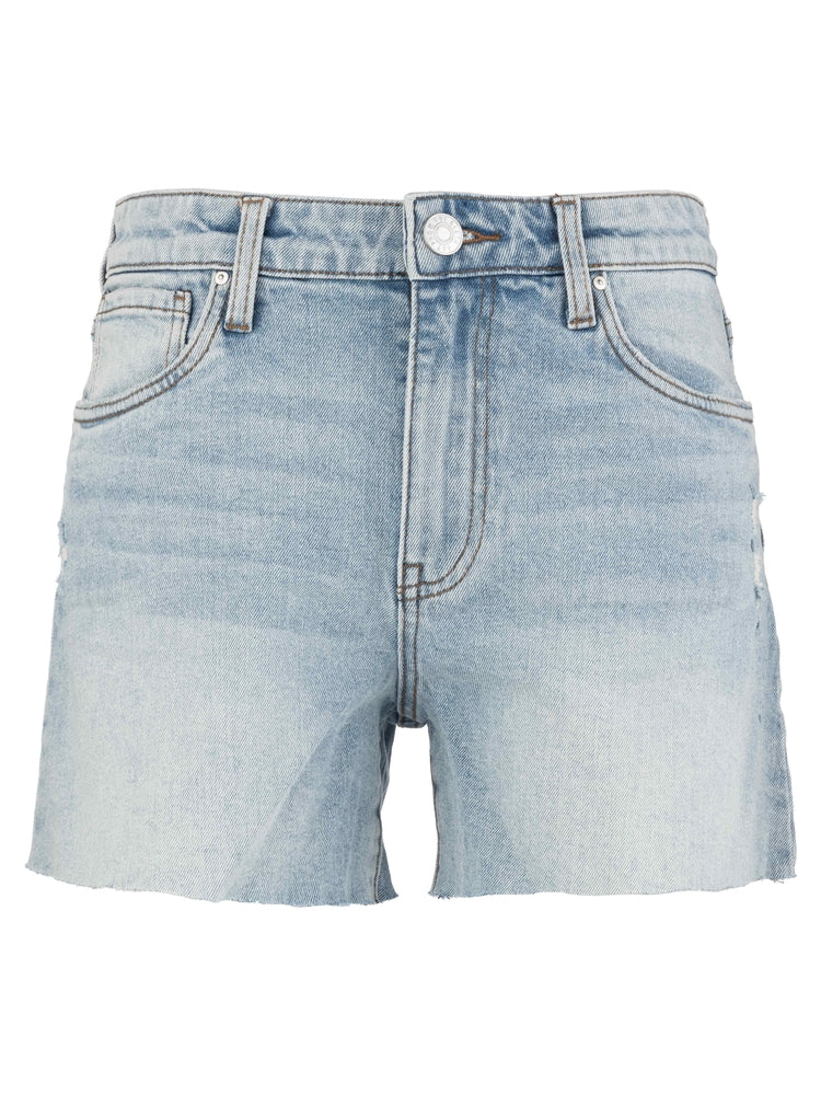 Kut Jane High Rise Long Short With Raw Hem
