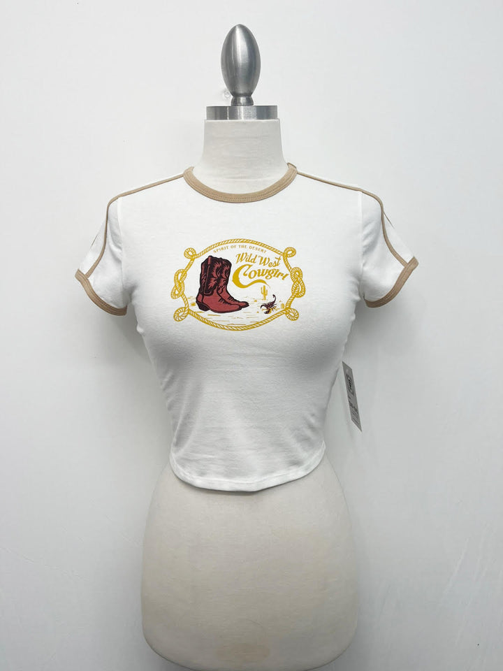 G Mini Wild West Cowgirl Print Tee