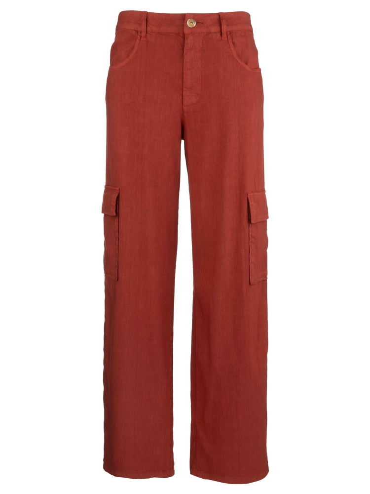Kut Akia Wide Leg Pants With Cargo Pockets