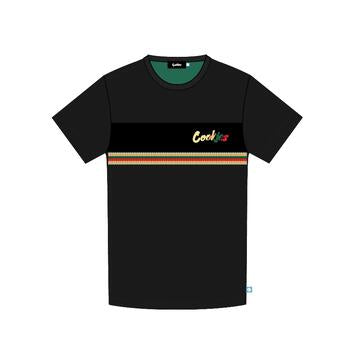 Cookies Montego Bay Cotton Jersey S/S Knit W/ Braided Knit Chest Taping, Color-Blocked Back Yolk Shoulder Detail & Cookies Chest Embroidery