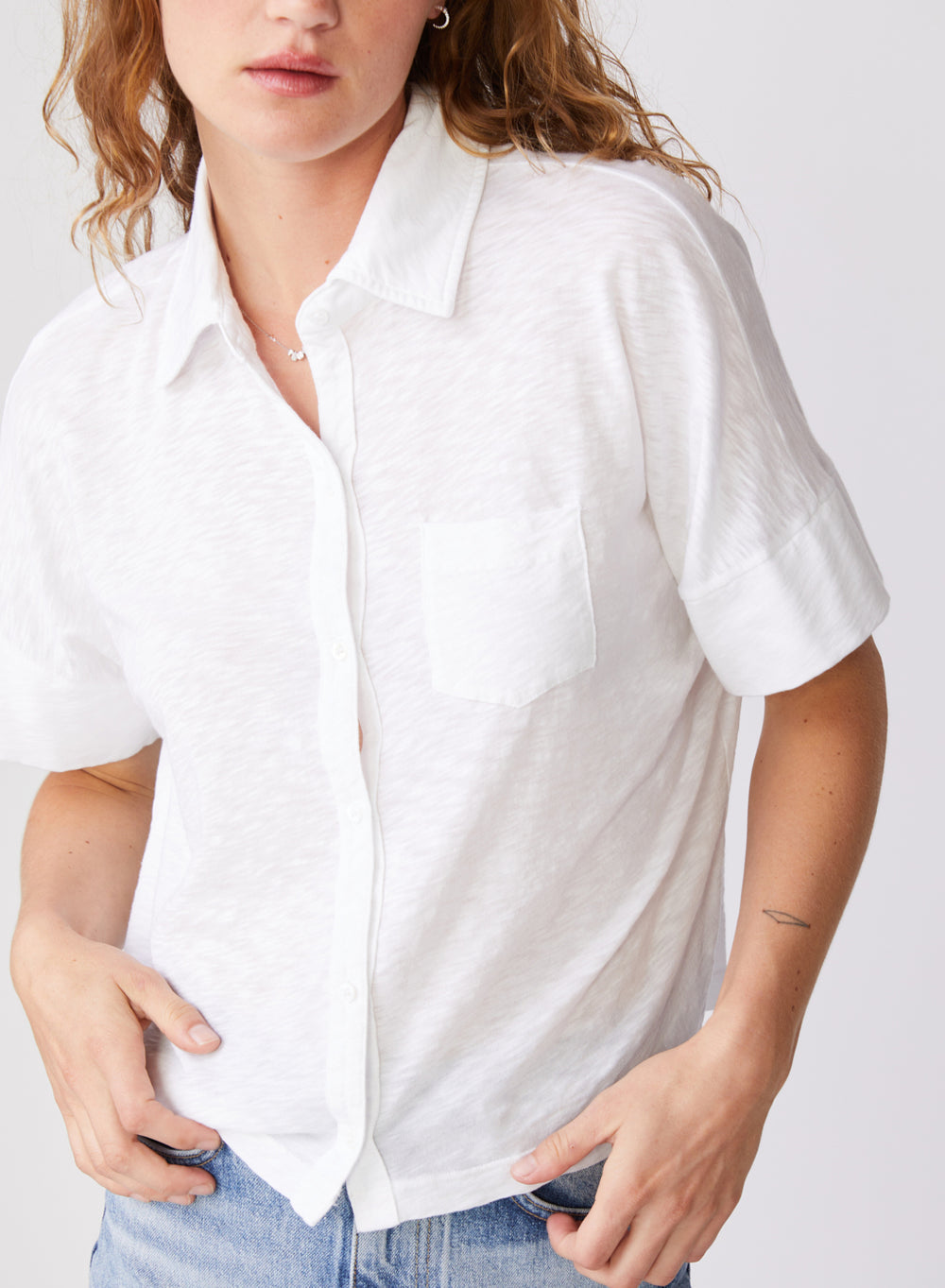 Stateside  Supima Slub S/S Pocket Shirt