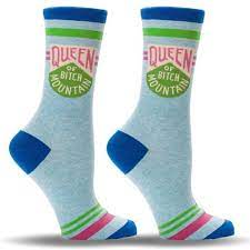 Chaussettes bleues Q Queen Bitch Mountain Crew