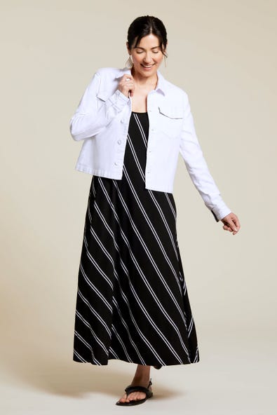 knee length dresses for ladies Femme Plisse V-Neck Maxi DRESS-TRIBAL 4 / Black