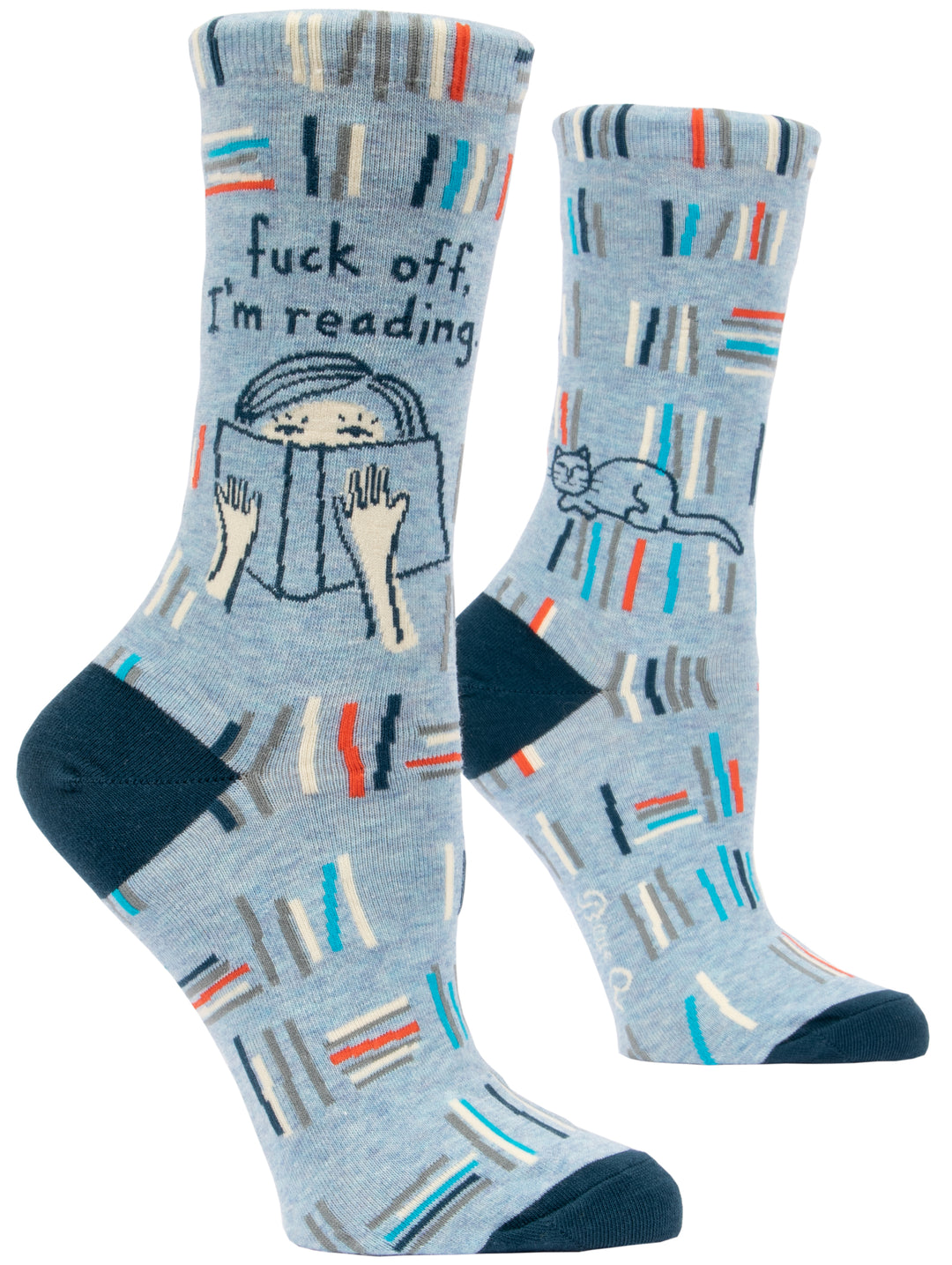 Blue Q Fuck Off, I'm Reading Women's Crew Sock