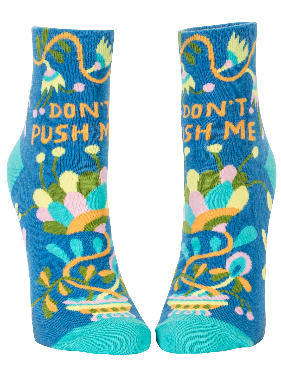 Blue Q Don't Push Me Ankle Sock