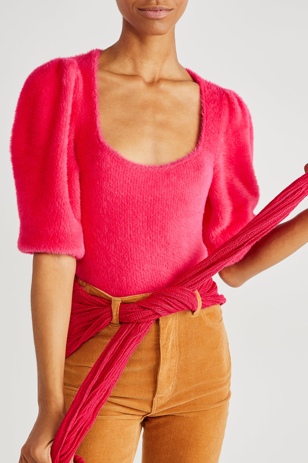 Free People Moonbeam Pullover – Raspberry Pop – S