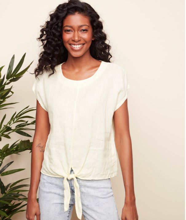 Charlie B Front Tie Blouse