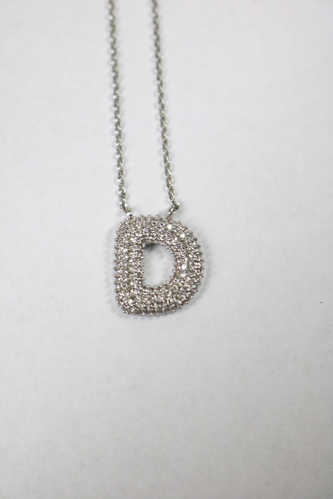 Letter Necklace with Rhinestone