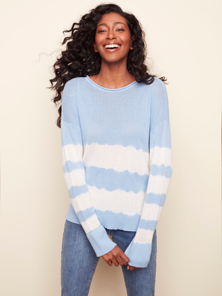 Charlie B Tie Dye Stripe Sweater