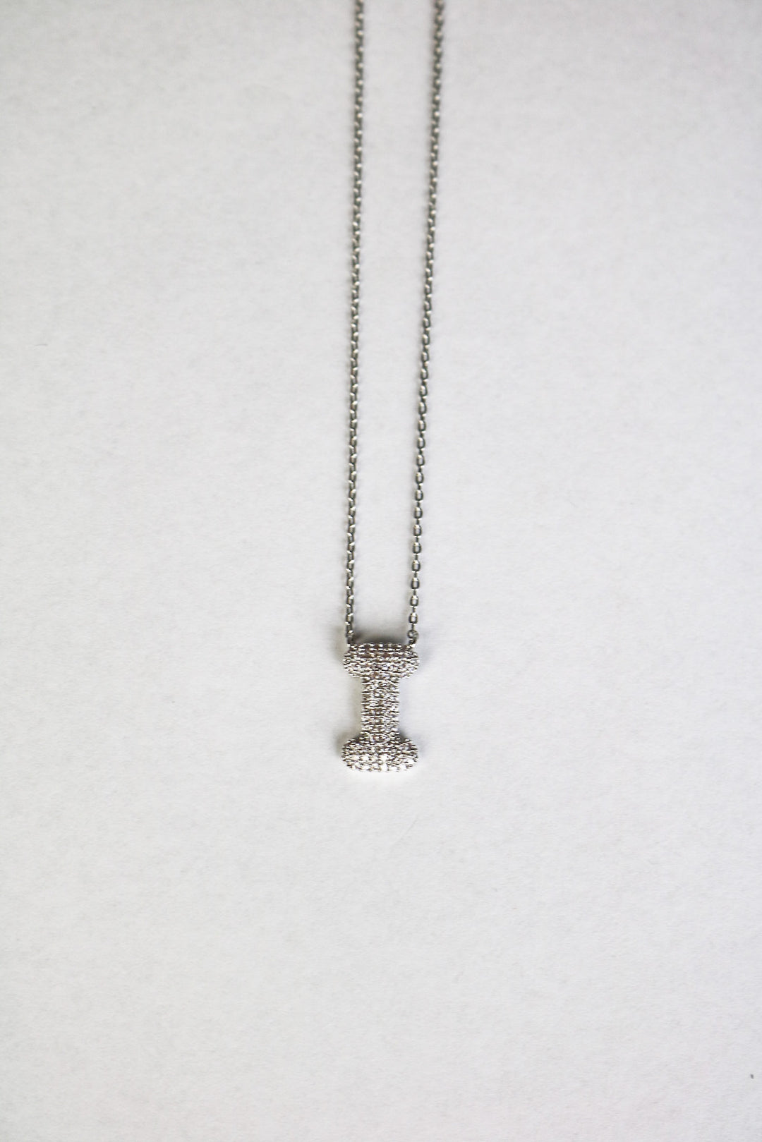 Letter Necklace with Rhinestone