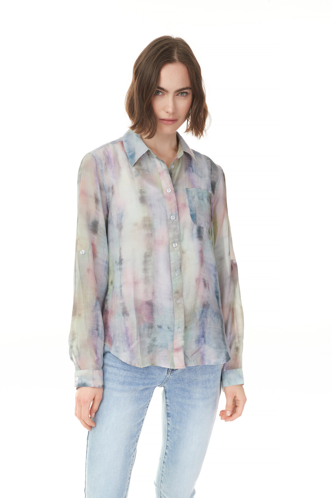 Charlie B Printed Rayon Button Down