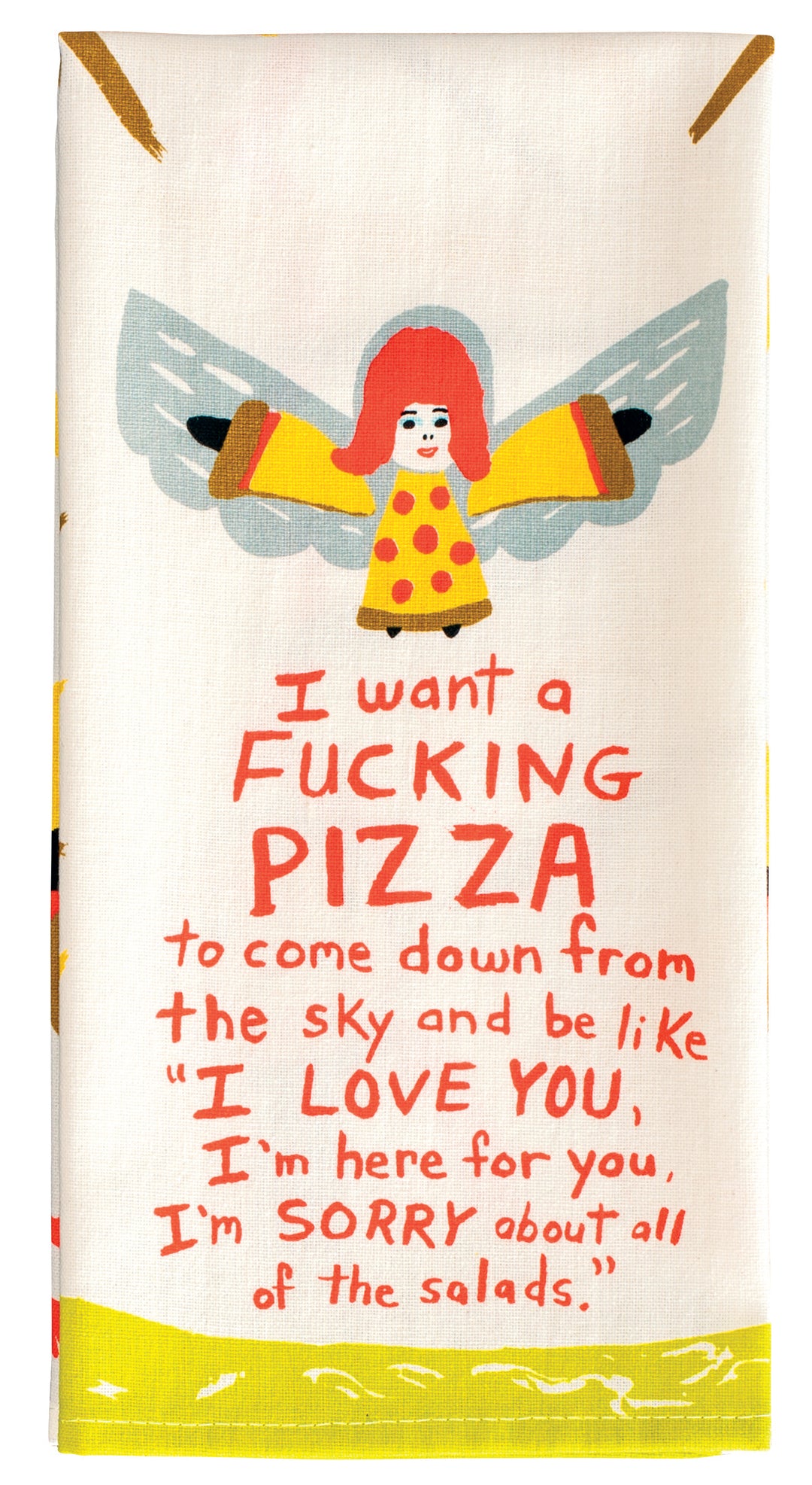 Blue Q Fucking Pizza Screen Printed Dish Towel