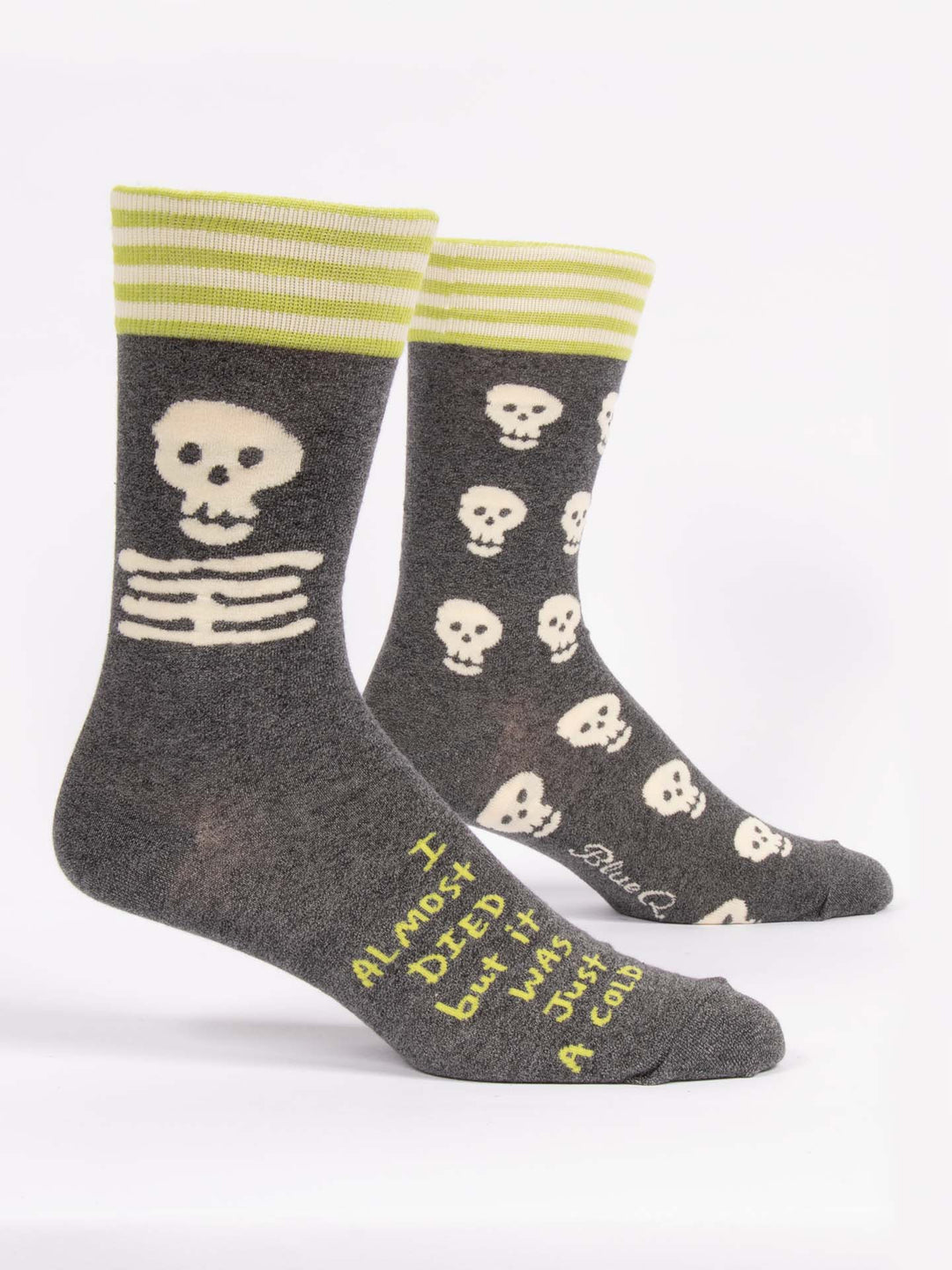 Blue Q I Almost Died Crew Sock
