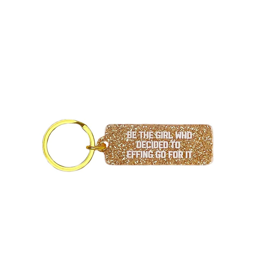 Golden Gems Be the Girl Rectangle Keytag