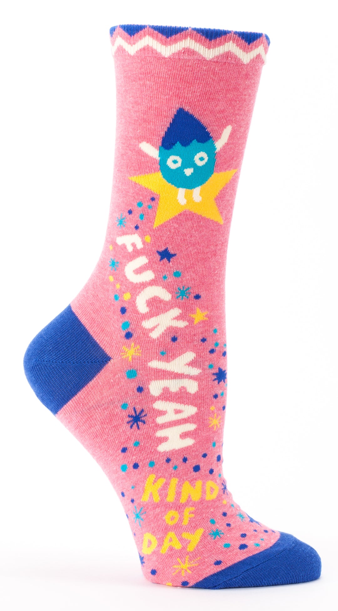Blue Q Fuck Yeah Kind Of Day Women's Crew Sock