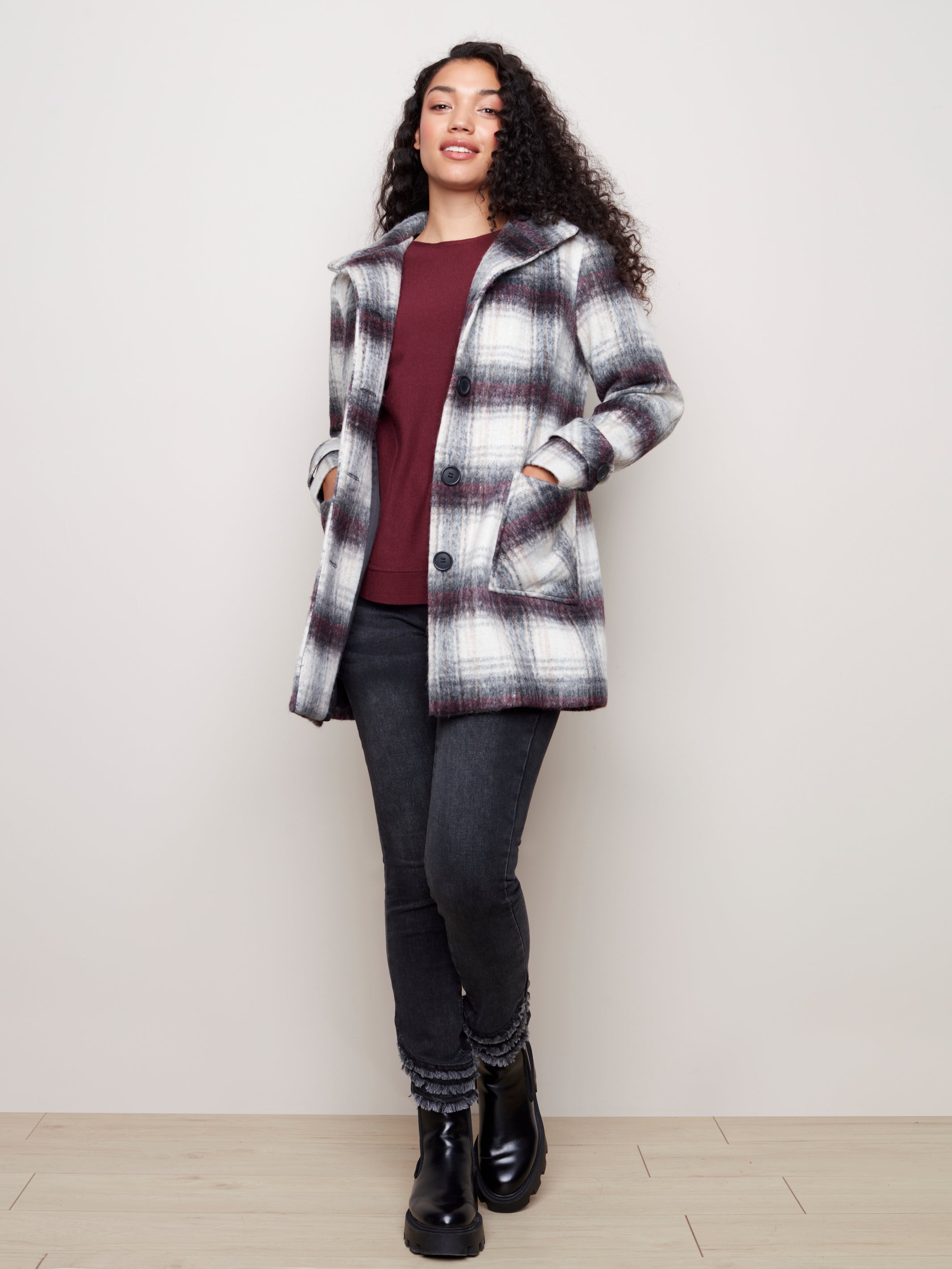 Charlie B Funnel Collar Coat – Dales Clothing for Men and Women Charlie B Funnel Collar Coat – Dales Clothing for Men and Women