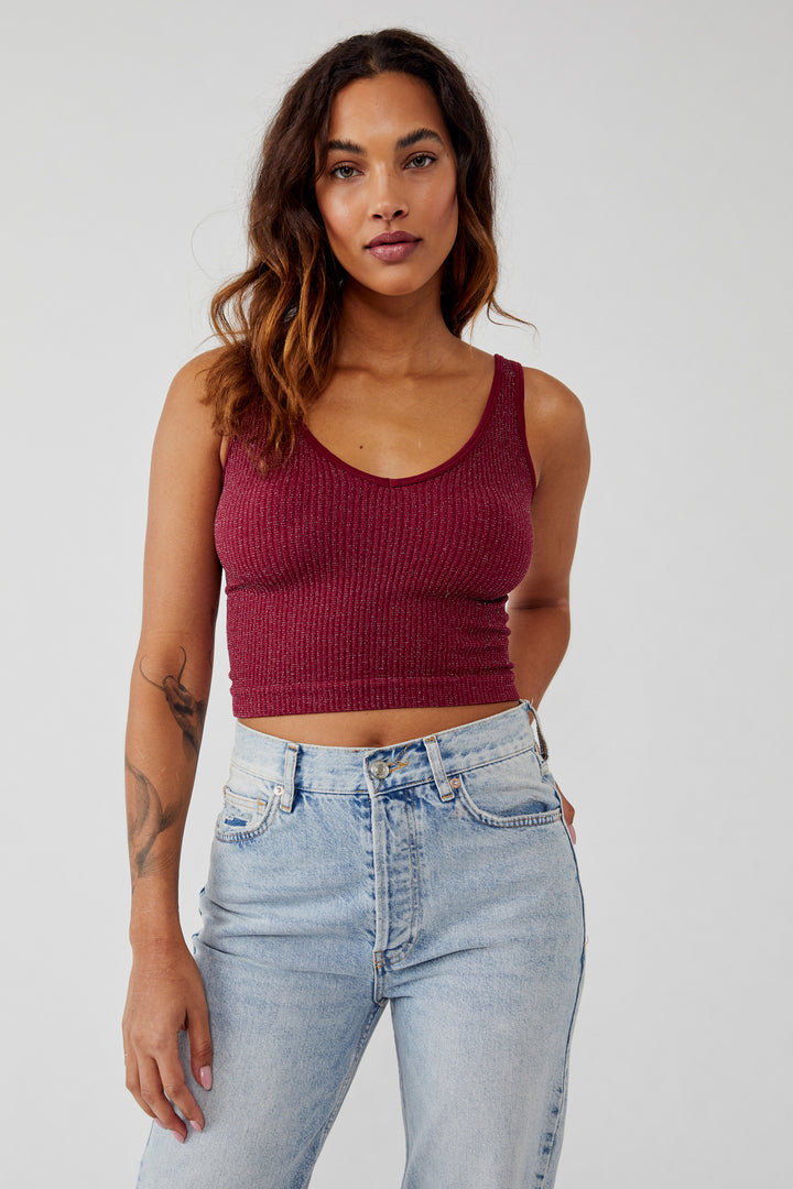Free People Lurex Solid Rib Brami