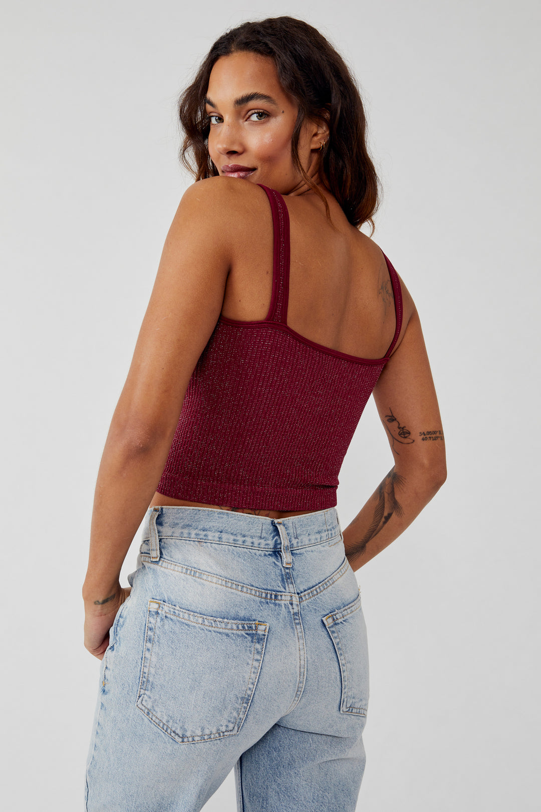 Free People Lurex Solid Rib Brami