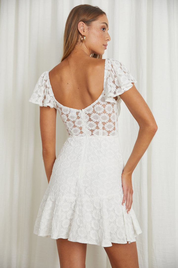 One & Only Knit/Woven Blend Mini Dress with Cap sleeves