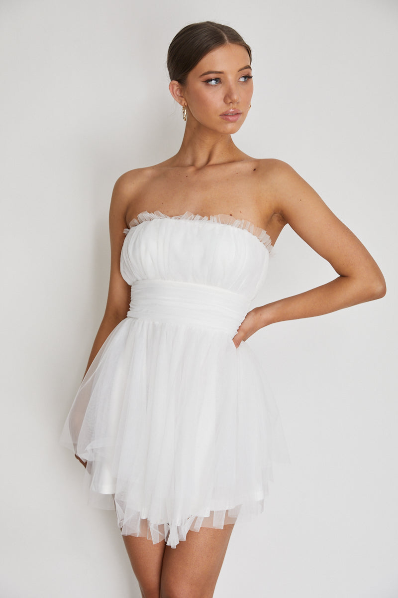 One & Only Knit Strapless Mini Dress White / M / Mini Dress One & Only Knit Strapless Mini Dress White / M / Mini Dress