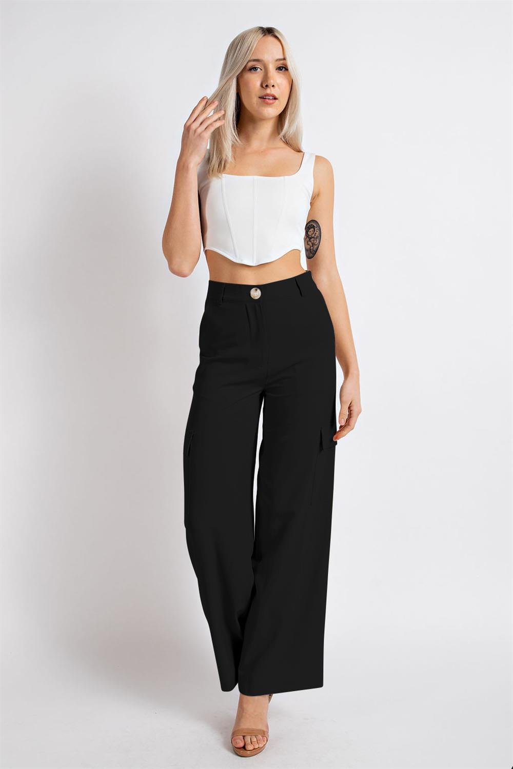 Edit By Nine Button Front Cargo Pants