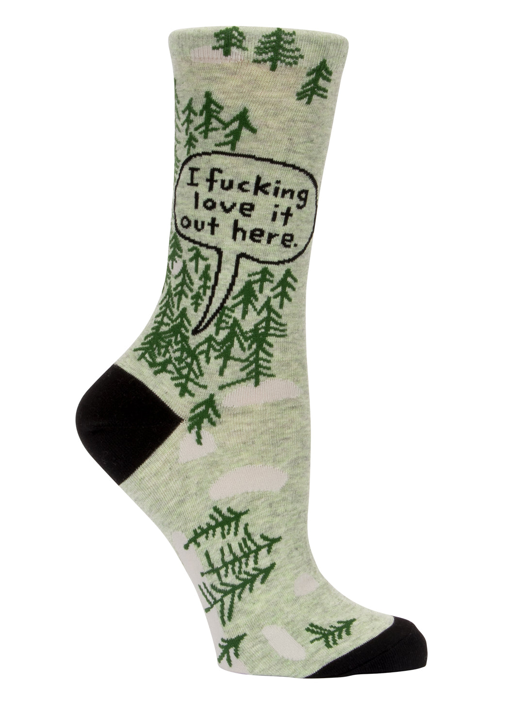 Blue Q Fucking Love It Woods Women's Crew Sock