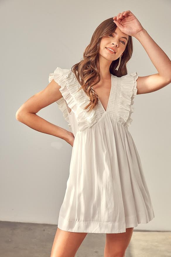Pleated Romper Dress