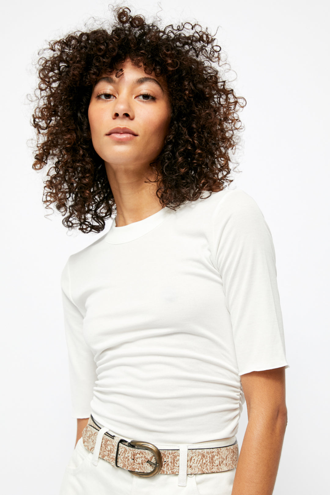 T-shirt Free People Talk to me - Blanc - XS