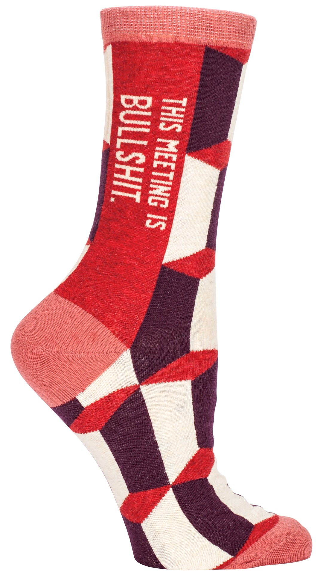 Blue Q Meeting Is Bullshit Women's Crew Sock