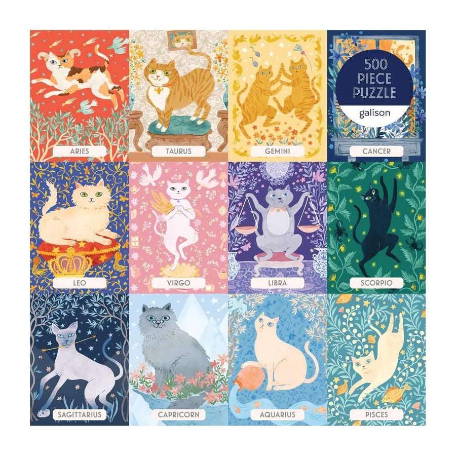 Galison Cat Zodiac 500-teiliges Puzzle