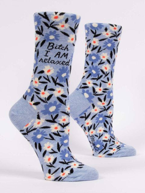 Blue Q Bitch I Am Relaxed Sock
