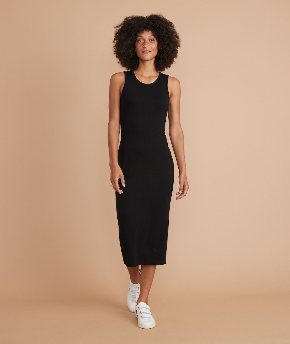 marine layer black dress Marine Layer Lexi Rib Sun-In Maxi Dress