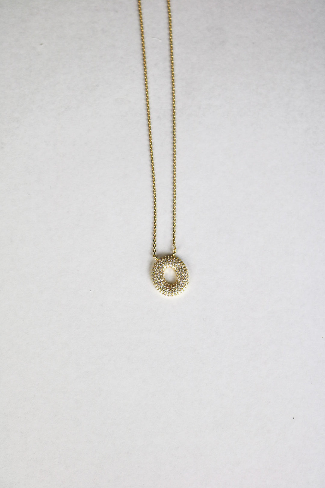 Letter Necklace with Rhinestone