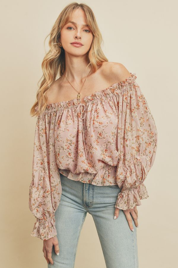 Make Believe Voluminous Sleeve Blouse