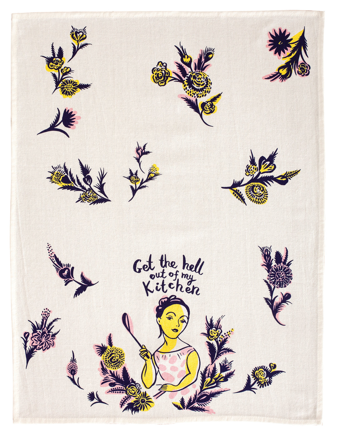 Blue Q Get The Hell Out Screen Printed Dish Towel