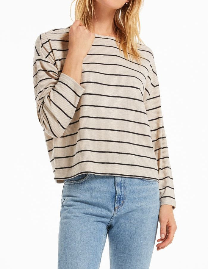 Z Supply Carly Stripe Hacci Top