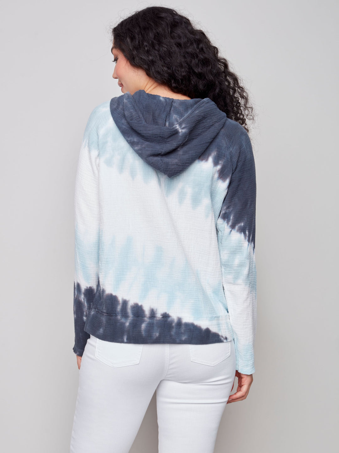 Charlie B Long Sleeve Tie Dye Cotton Hoodie