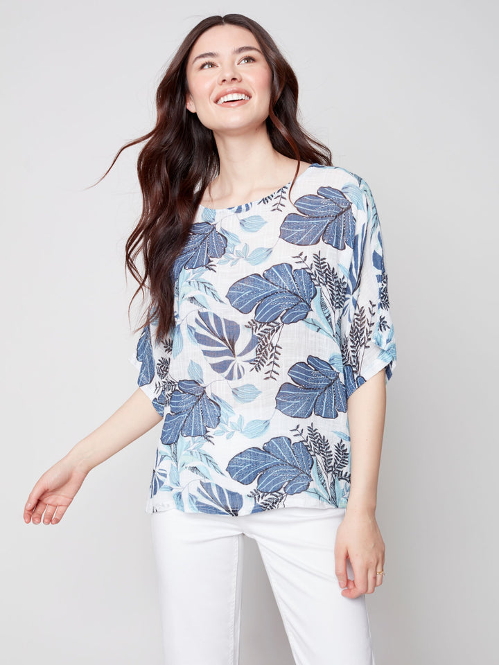 Charlie B Dolman Cotton Blouse