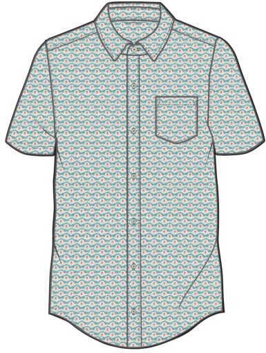 Marine Layer SS Cotton Plain Weave Shirt