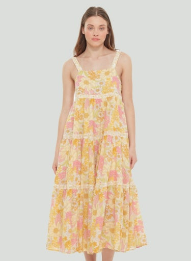Dex Button Front Strappy Maxi Dress