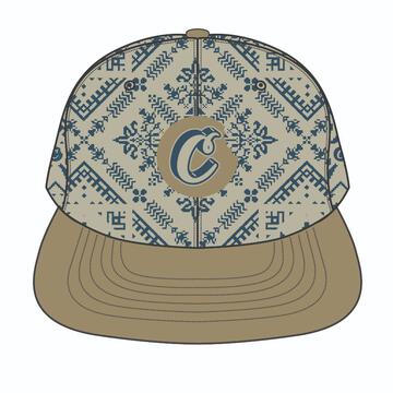 Cookies Triumph All Over Printed Snapback Hat with Contrast Bill and Logo Applique Artwork