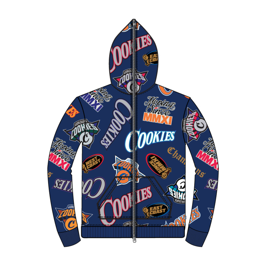 Cookies Full Clip All Over Print Full Zip Hoodie