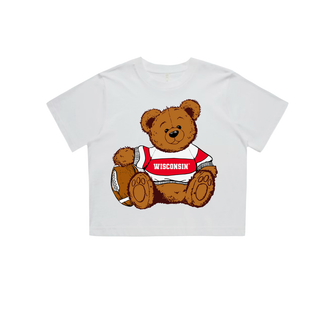 Wisconsin Design Team Teddy Football Cropped Tee